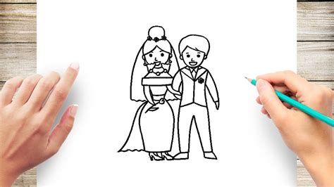Bride Wedding Drawing Easy Hallatorp