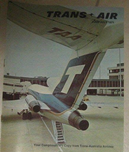 Taa Trans Australia Airlines Inflight Magazine June July Vintage Airline Posters Vintage