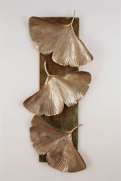 Ginkgo Leaf Metal Wall Sculpture By Natureofsteel On Etsy 25000