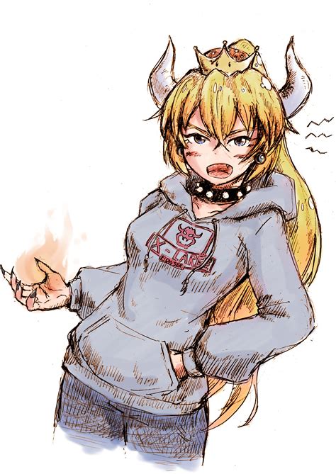 Casual Bowsette Mario Brothers Super Mario Art Anime Characters