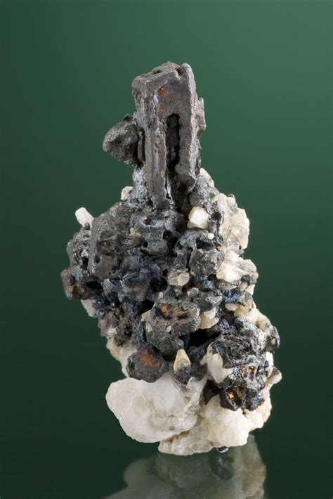 Silvery Acanthite Crystals On Quartz Irocks Fine Minerals