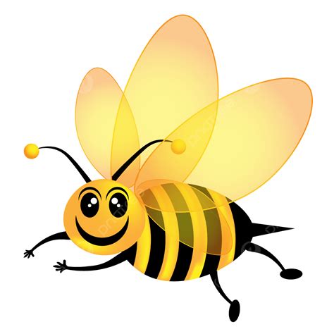Cute Honey Bee Clipart Vector Honey Bee With Smile Face Icon Honey