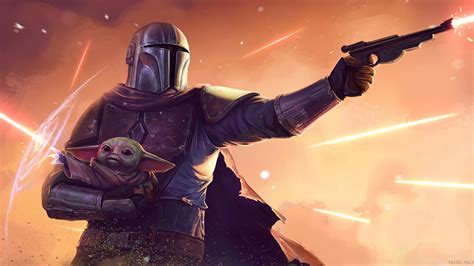 The Child And The Mandalorian Wallpapers Wallpaper Cave