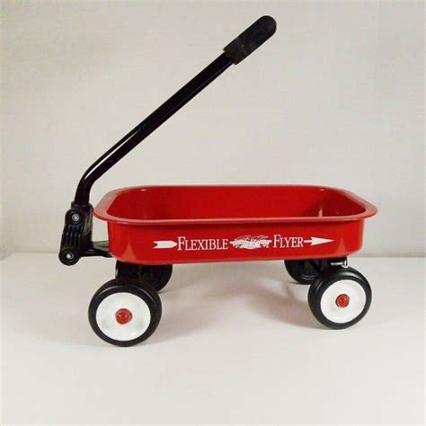 Vintage Flexible Flyer Wagon 125 X 75 Red Metal For Dolls Or Etsy