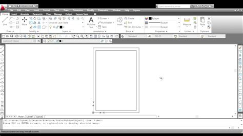 Cara Membuat Garis Tepi Dan Blok Nama Di Autocad 2010 Youtube