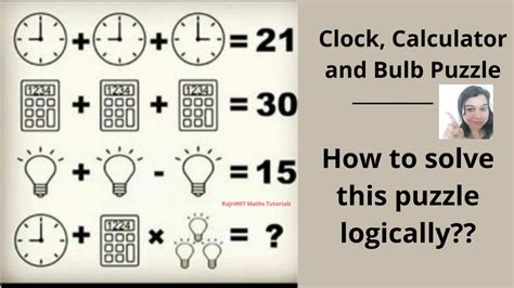 Clock Calculator Bulb Puzzle Answer Revealed Puzzle Brain Teaser