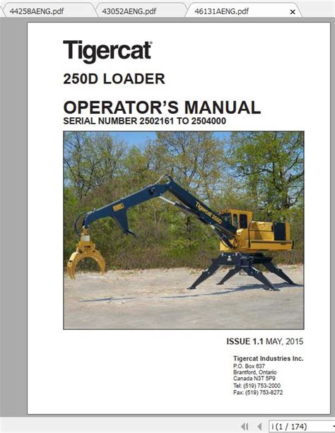 Tigercat D Loader Operator S Manual