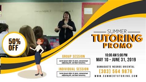 Yellow Tuition Class Banner Template Postermywall