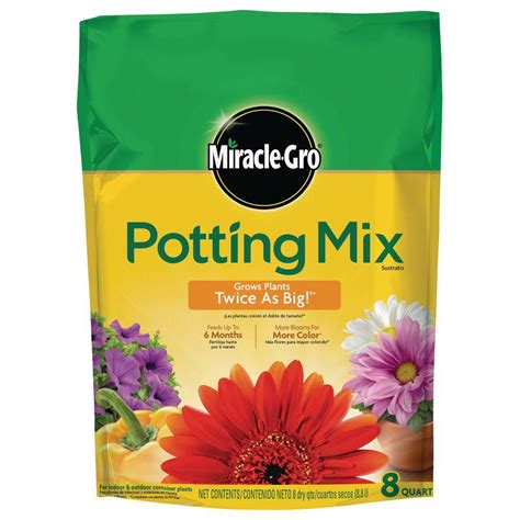 Miracle Gro 8 Qt Potting Mix 75678300 The Home Depot