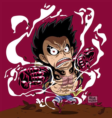 luffy gear fourth chibi  piece  behance trong  anh hoat