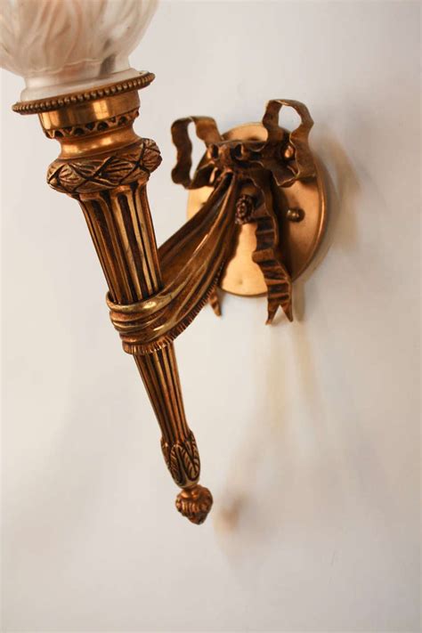 Pair Of 1930s Torch Wall Sconces At 1stdibs