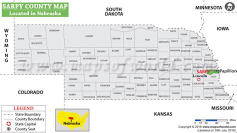 Sarpy County Map Nebraska