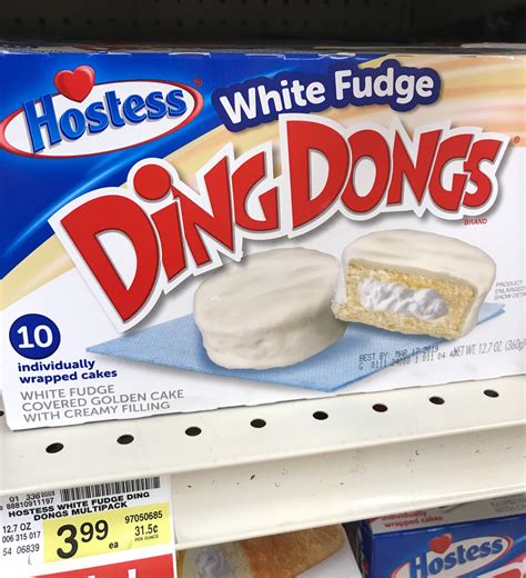 Hostess Ding Dongs White Fudge Hostess Snacks Golden Cake Dongs