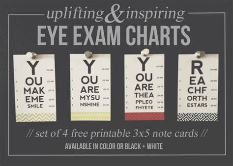 Free Printable Mini Eye Exam Chart Note Cards