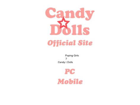 Candy Dollsnet Candydolls Official Hp