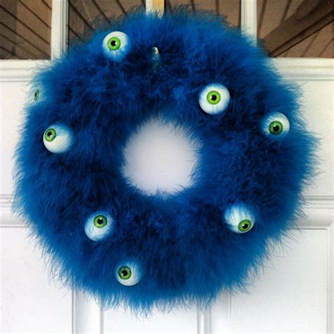 Monster Eyeball Wreath Halloween Customes Crafts Crafty