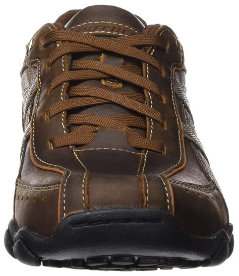 Skechers Mens 64276 Lace Up Casual Oxfords Brown Leather Size 95