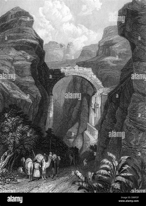 Jordan Petra Edom Black And White Stock Photos And Images Alamy