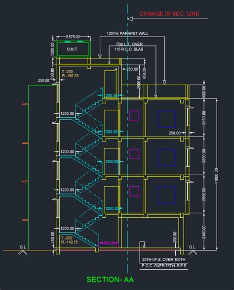 Creating A Layout Section And Elevation With Dimensions Using Autocad