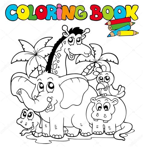 Livro De Colorir Com Animais Fofos 1 â Vetor De Stock Â© Clairev