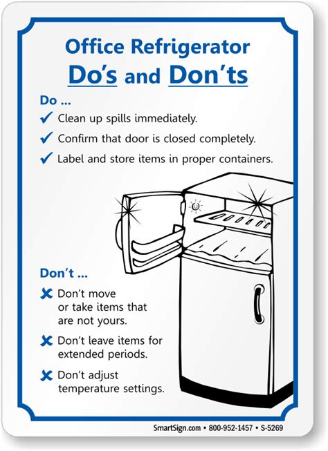 Refrigerator Cleanup Fridge Cleaning Sign Sku S 5269