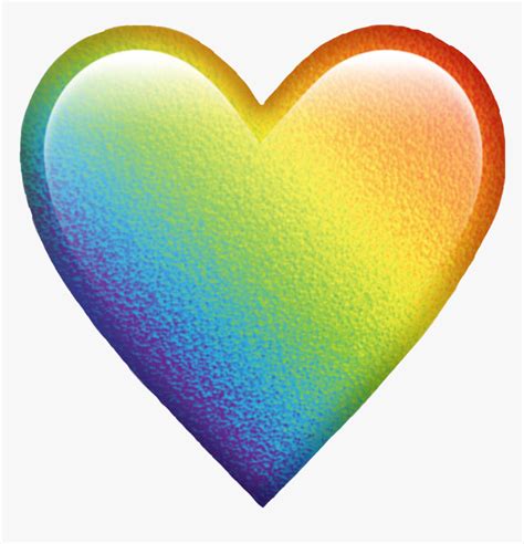 Rainbow Colorful Colors Emoji Heart Emojiheart Freetoed Transparent