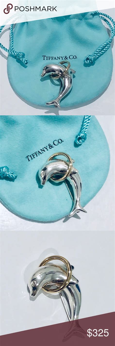 Rare Tiffanyandcovintage 18k 925 Dolphin Pin Vintage Tiffany
