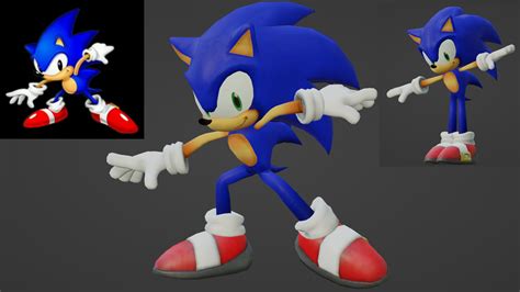 The Sonic Jam Pose With My Model Made With Blender Sonicthehedgehog