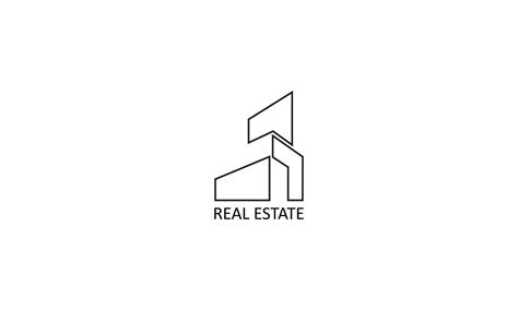 Minimalist Modern Real Estate Mercial House Logo Vector