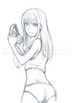 Hopefully it'll help some aspiring anime and manga artist. How to Draw a cute anime girl, Step by Step, Anime People, Anime, Draw Japanese Anime, Draw ...
