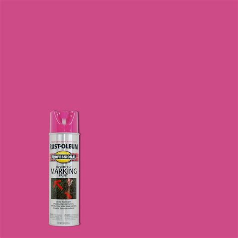 Rust Oleum Professional 15 Oz Fluorescent Pink Inverted Marking Spray