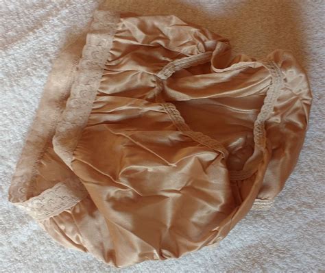 pretty almond 100 silky nylon vintage style high leg panties knickers uk 10 s ebay