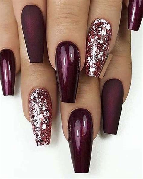 48 most beautiful nail designs to inspire you half matte half shine best acrylic nails