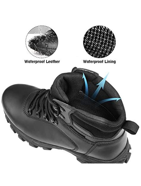 Buy Free Soldier Mens Waterproof Hiking Boots Mid Ankle Leather Work