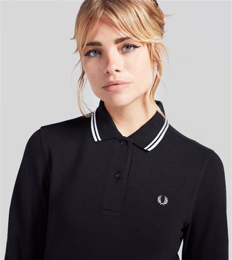 Fred Perry Long Sleeved Twin Tip Polo Size