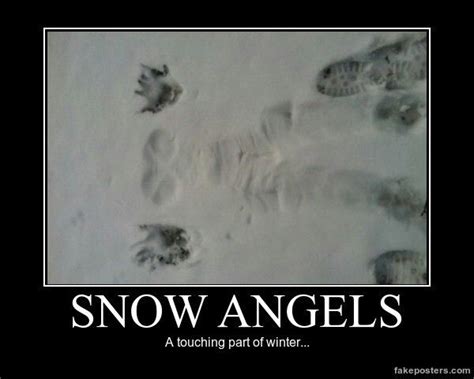 There Are Footprints In The Snow With Words Below Them That Say Snow