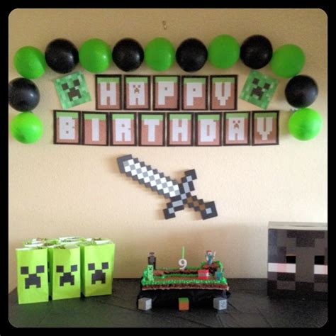 Pin De Jenny Morrell En Party Ideas Cumpleaños Con Tema De Minecraft