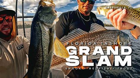 Gasparilla Florida Fishing Grand Slam Snook Redfish Trout Landed Fishing