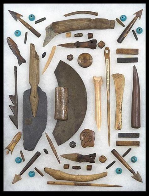 Inuit Tools In A Frame Native American Tools Ancient Tools Inuit