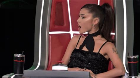 the voice sneak peek gymani s blind audition makes ariana s jaw drop video