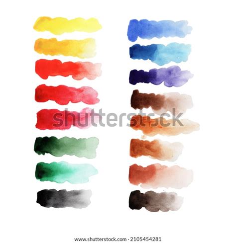 Watercolor Palette Collection Watercolor Swatches Watercolor Stock