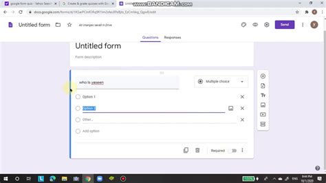 how to create google form quiz - YouTube