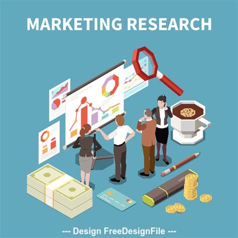 marketing research illustration vector free download