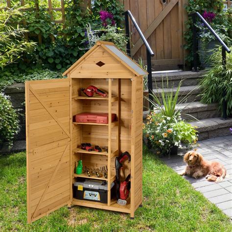 Premium Outdoor Tool Storage Garden Vertical Cabinet Outdoor Shed