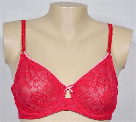 Btemptd Wacoal Red Sheer Lace Full Bloom Underwire Bra 36c 951133