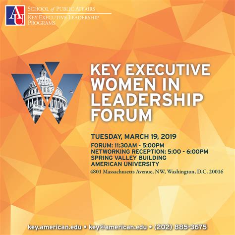 key executive women in leadership forum school of public affairs american university