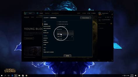 How To Change Client Window Size Resolution In League Of Legends Client