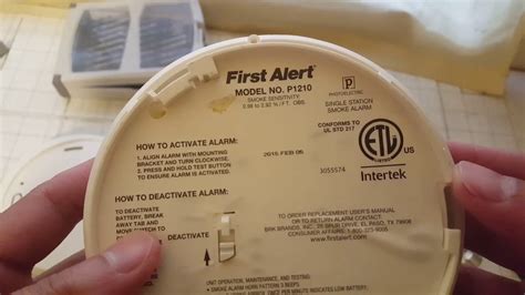 All smoke alarms beep if the battery is too low. First Alert smoke alarm P1210 - 10 year battery Review ...
