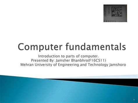 Introduction To Parts Of Computercomputer Fundamentals Ppt