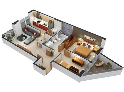 Browse the available studio, 1 and 2 bedroom floor plans to find your next apartment in raleigh, nc. 20 Awesome 3D Apartment Plans With Two Bedrooms - Part 2